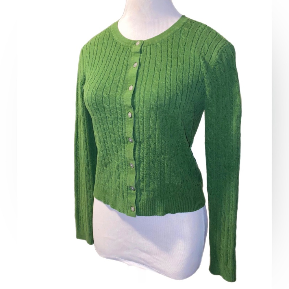Buttoned Green Knit Cardigan | Women’s Size XS | Brand: Merona